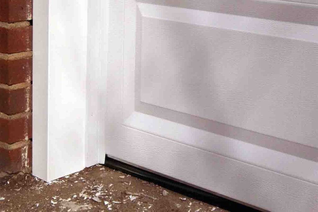 new garage door rubber seal installation