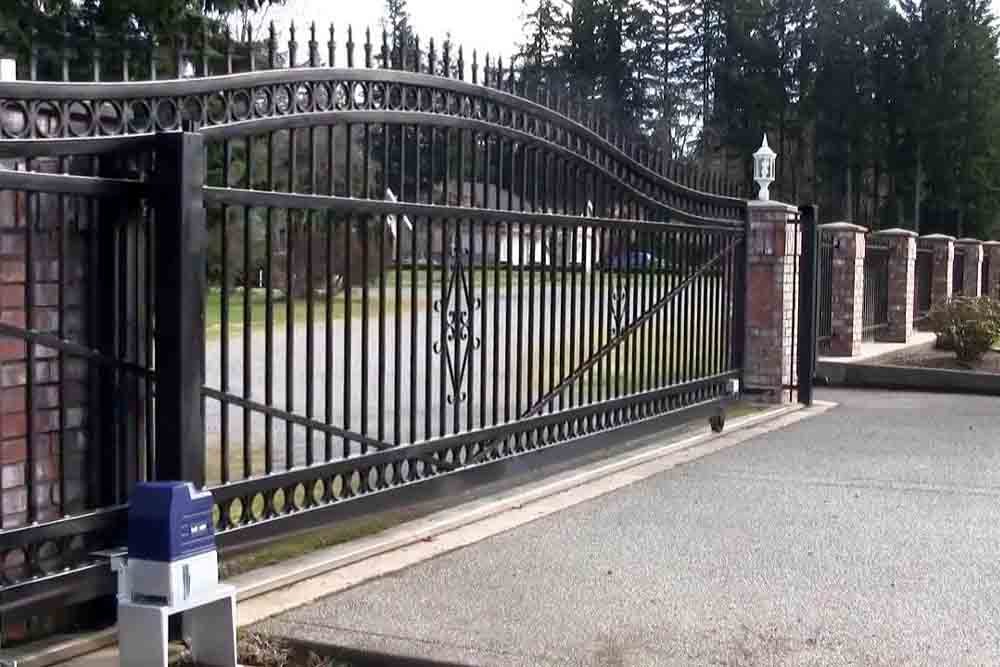 Weather conditions affecting the performance of an electric driveway gate.