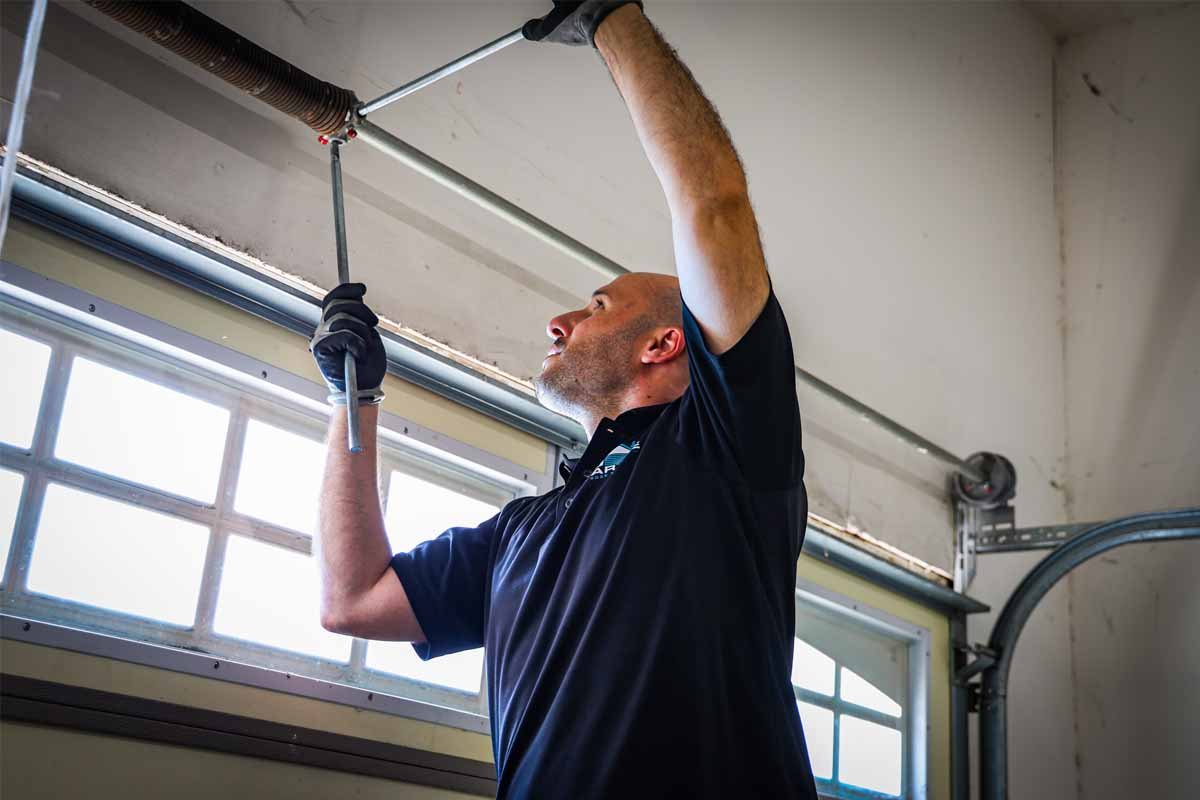 garage door spring replacement process in pearland tx