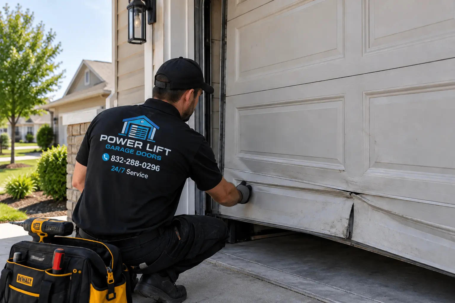 Deciding whether to repair or replace a garage door in Pearland, TX