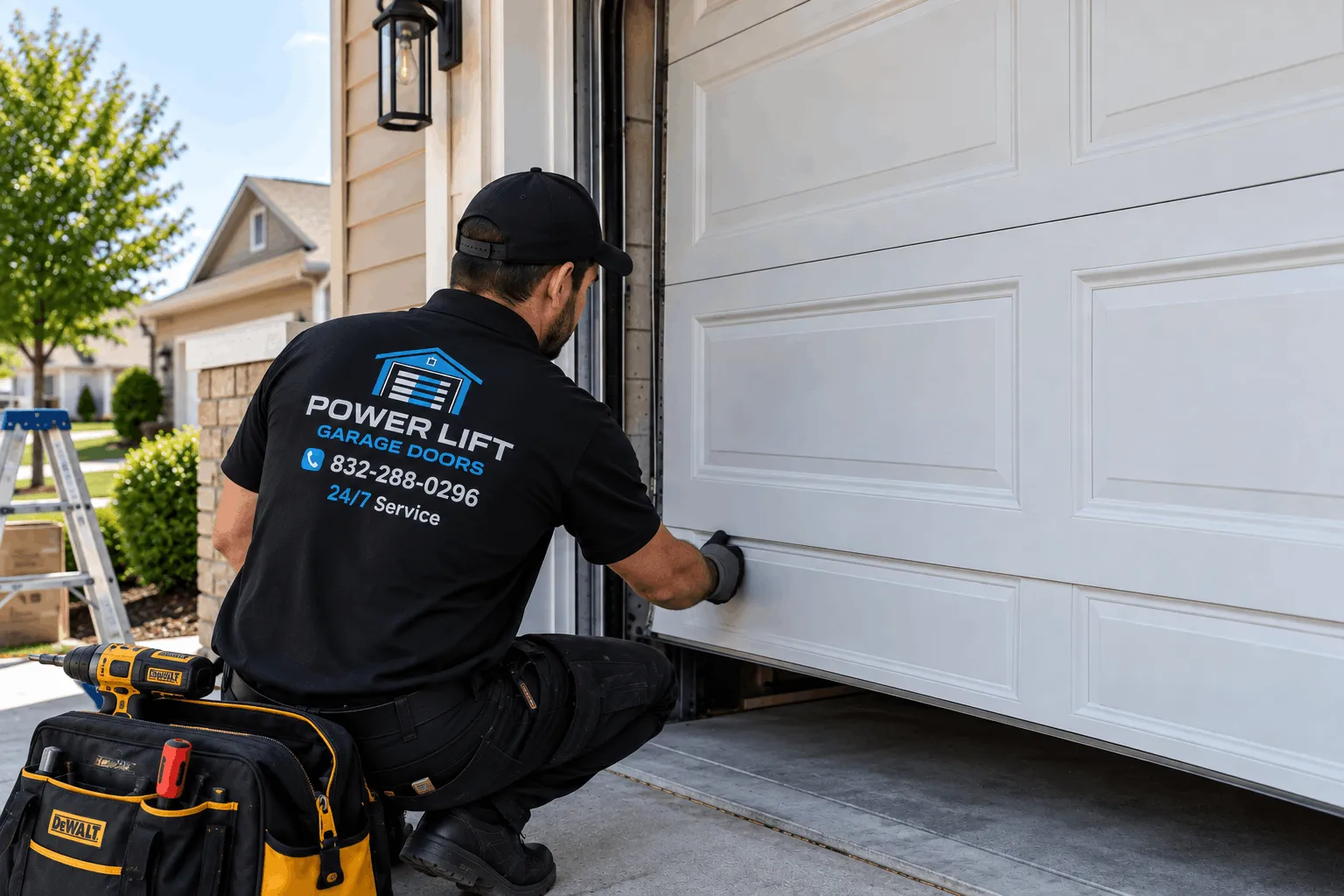 Residential garage door installation in Pearland, TX