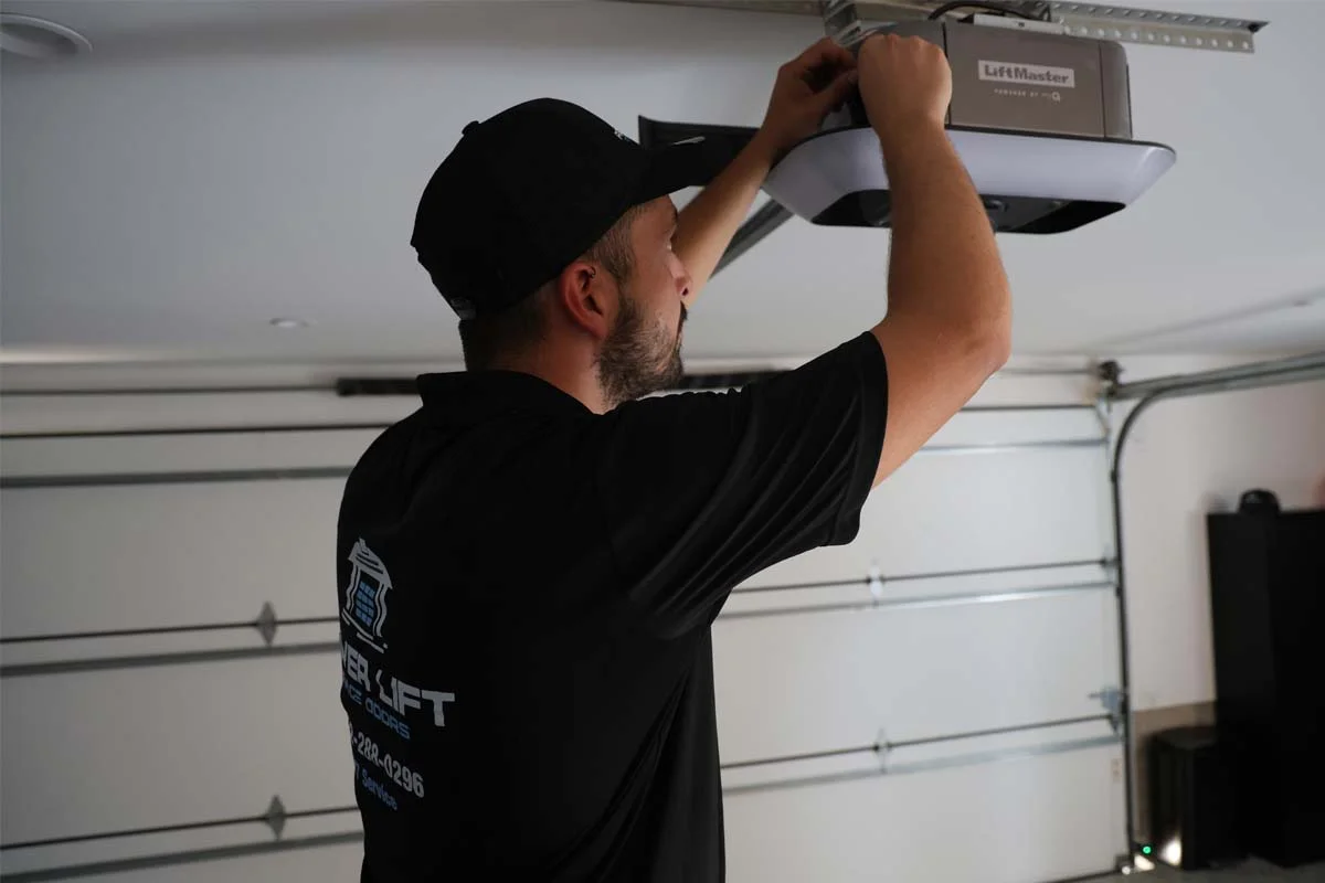 PowerLift Garage Doors replacing a garage door motor in Magnolia, TX.