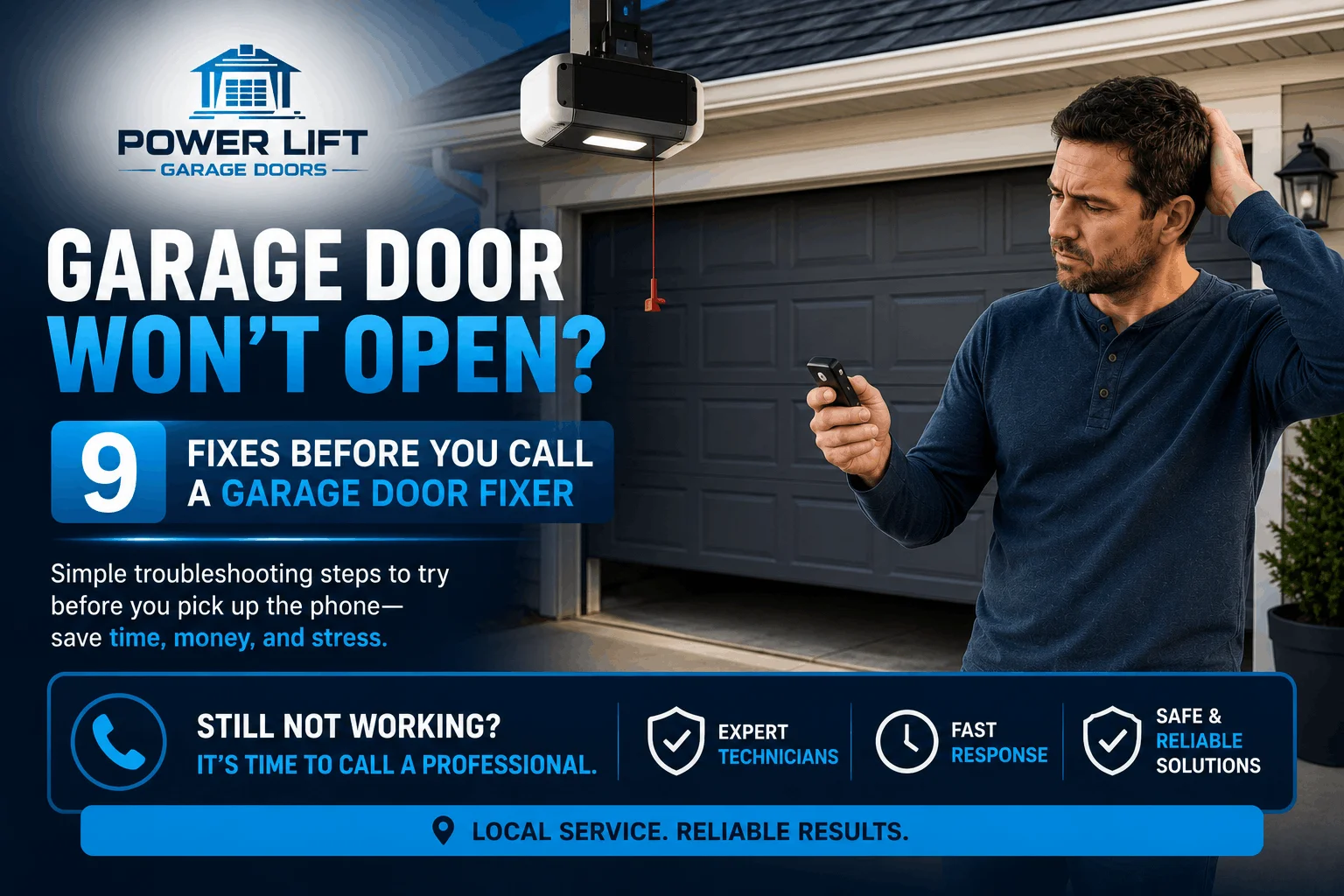 Garage Door Won't Open? 9 Fixes Before You Call a Garage Door Fixer