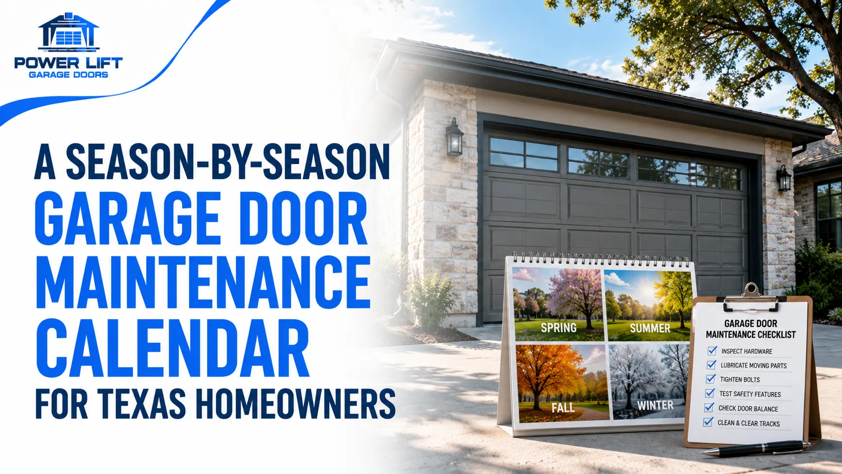 A Season-by-Season Garage Door Maintenance Calendar for Texas Homeowners